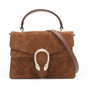 Gucci Dionysus Suede Handbag Brown